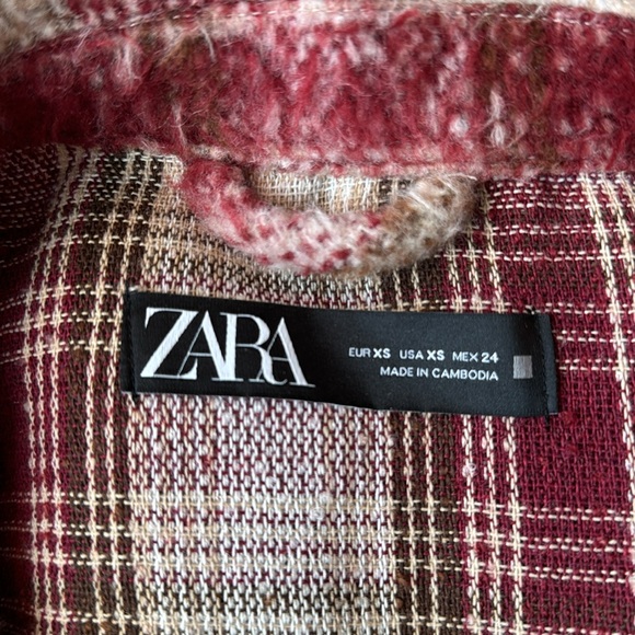 Zara Oversized Plaid Shirt Jacket - Picture 3 of 4